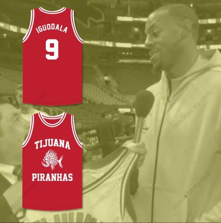 CUSTOM ANY Name Number ANDRE IGUODALA 9 TIJUANA PIRANHAS RED BASKETBALL JERSEY MEXICAN EXPANSION TEAM Top Stitched S-6XL