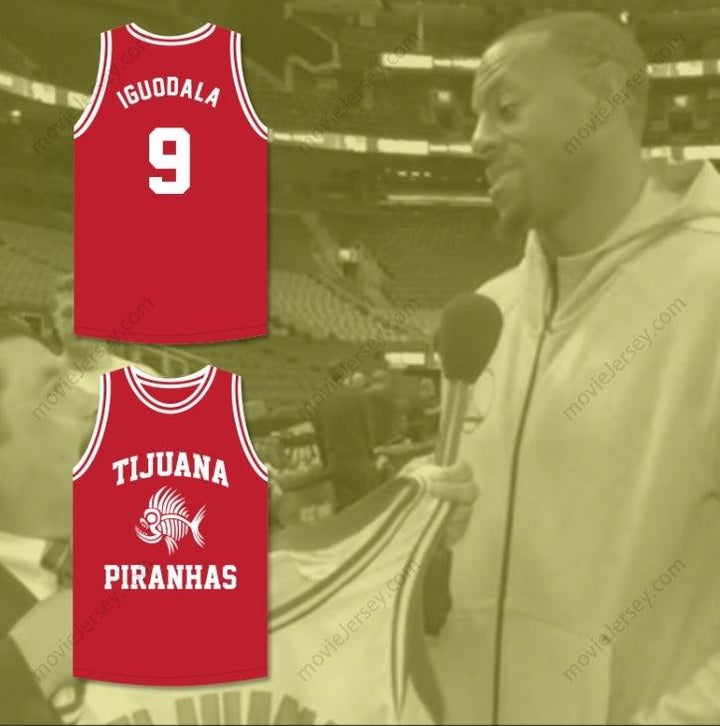 CUSTOM ANY Name Number ANDRE IGUODALA 9 TIJUANA PIRANHAS RED BASKETBALL JERSEY MEXICAN EXPANSION TEAM Top Stitched S-6XL