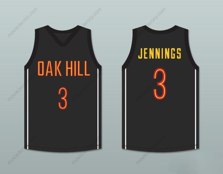 CUSTOM ANY Name Number BRANDON JENNINGS 3 OAK HILL ACADEMY BLACK BASKETBALL JERSEY Top Stitched S-6XL