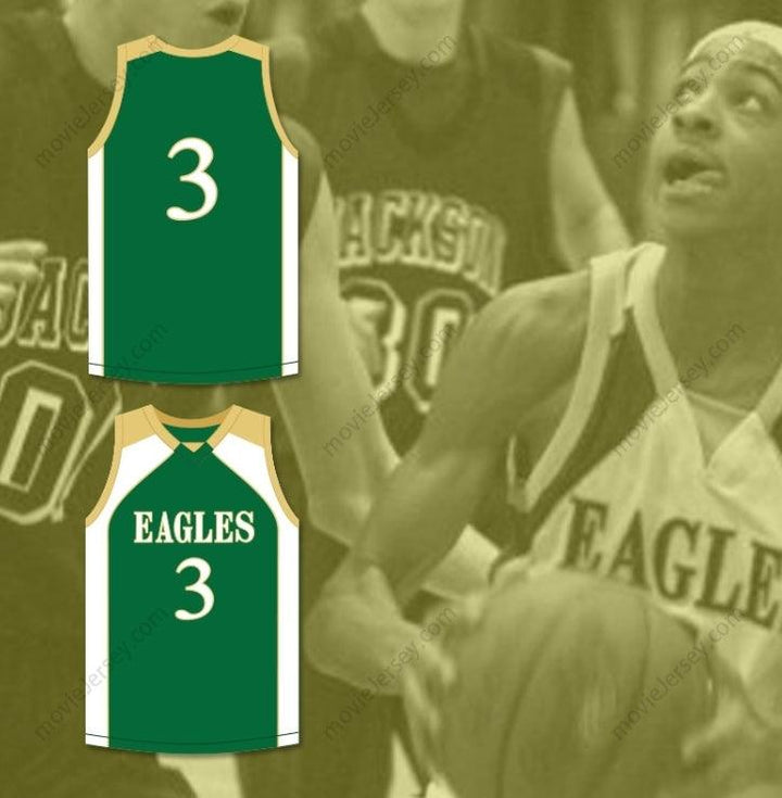 CUSTOM ANY Name Number CJ MCCOLLUM 3 GLENOAK HIGH SCHOOL GOLDEN  GREEN BASKETBALL JERSEY 2 Top Stitched S-6XL