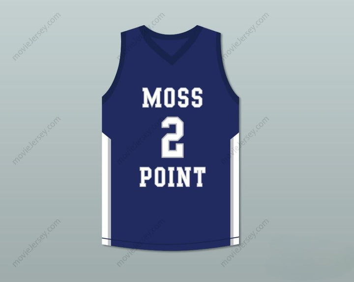 CUSTOM ANY Name Number DEVIN BOOKER 2 MOSS POINT HIGH SCHOOL BLUE BASKETBALL JERSEY Top Stitched S-6XL
