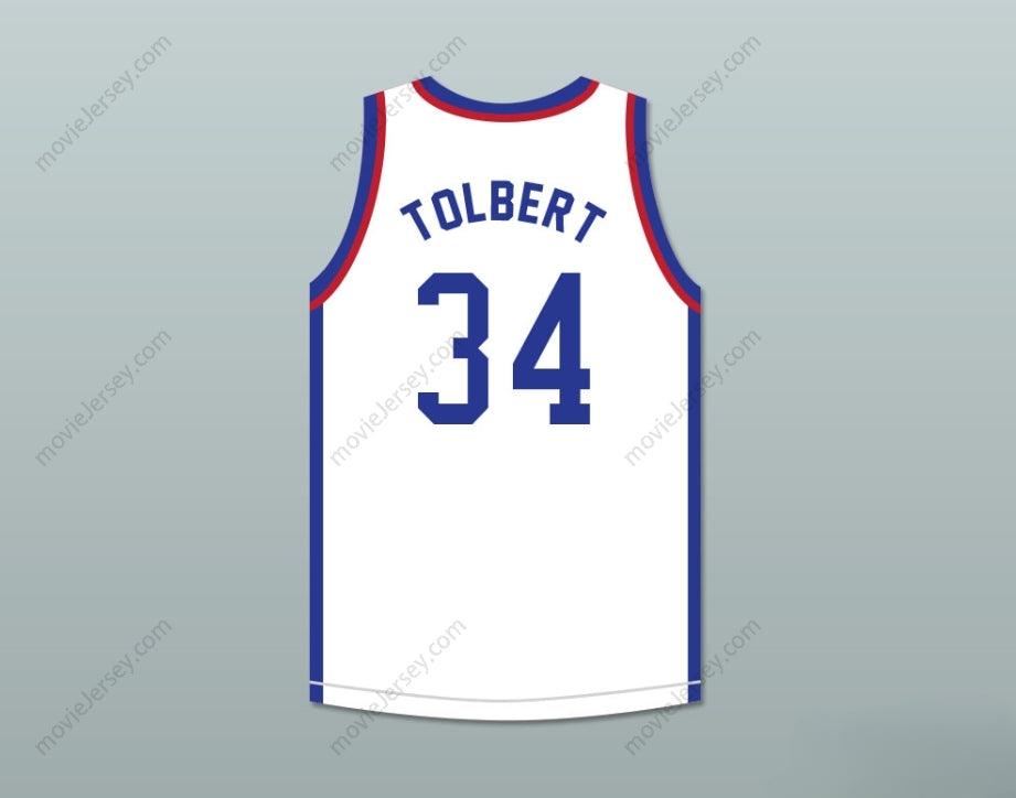 CUSTOM ANY Name Number RAY TOLBERT 34 LARRY'S GAME WHITE BASKETBALL JERSEY 1988 CHARITY EVENT Top Stitched S-6XL