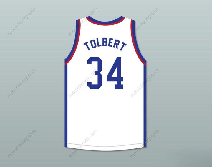 CUSTOM ANY Name Number RAY TOLBERT 34 LARRY'S GAME WHITE BASKETBALL JERSEY 1988 CHARITY EVENT Top Stitched S-6XL