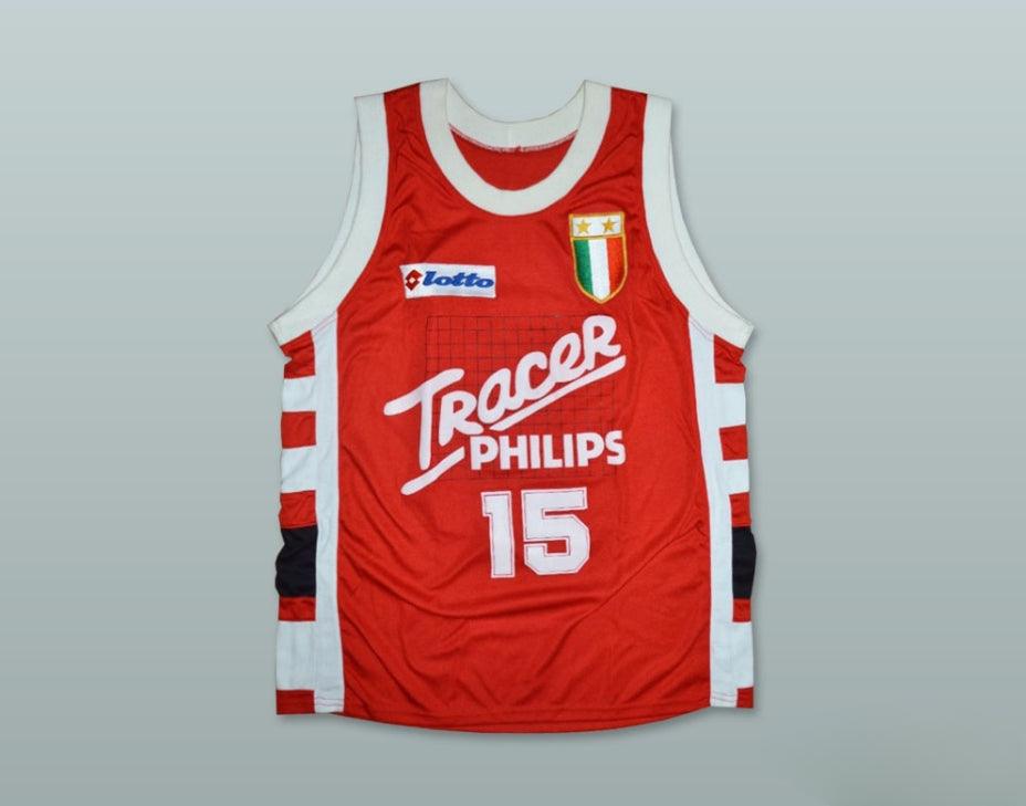 CUSTOM ANY Name Number BOB MCADOO 15 OLIMPIA MILANO BASKETBALL JERSEY Top Stitched S-6XL