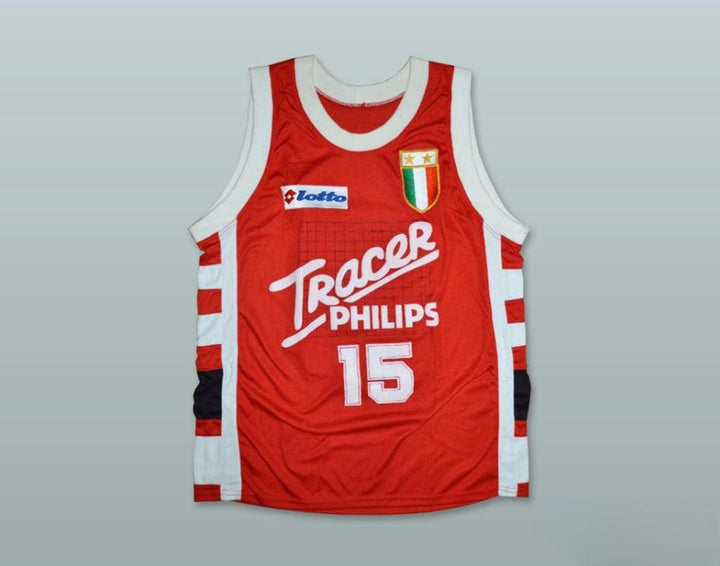 CUSTOM ANY Name Number BOB MCADOO 15 OLIMPIA MILANO BASKETBALL JERSEY Top Stitched S-6XL