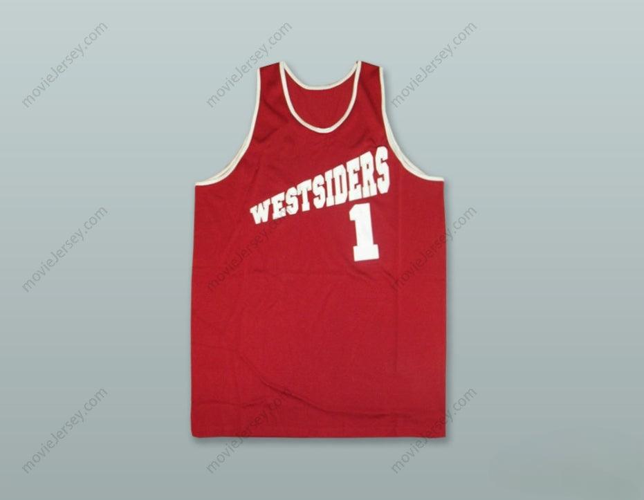 CUSTOM ANY Name Number WESTSIDERS 1 RED RUCKER PARK BASKETBALL JERSEY Top Stitched S-6XL