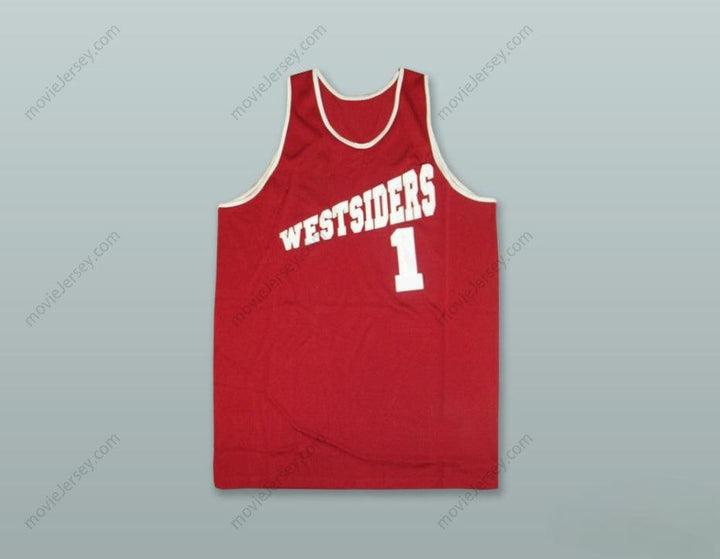 CUSTOM ANY Name Number WESTSIDERS 1 RED RUCKER PARK BASKETBALL JERSEY Top Stitched S-6XL