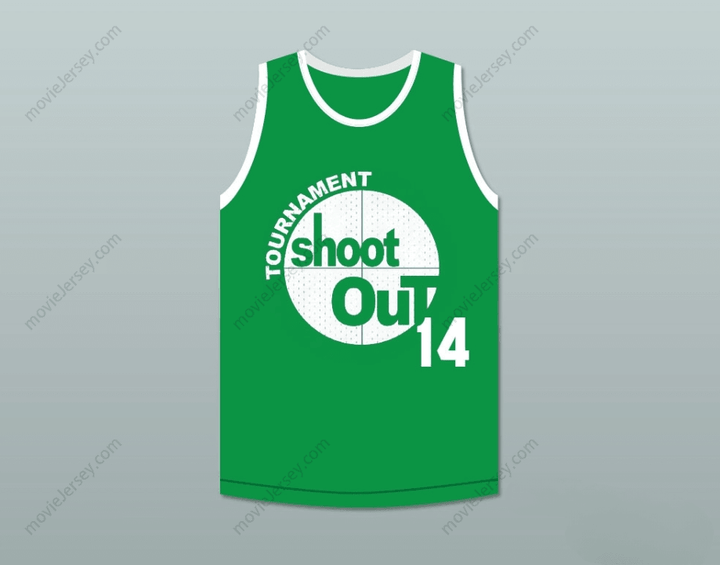 CUSTOM ANY Name Number 14 GREEN TOURNAMENT SHOOT OUT BASKETBALL JERSEY ABOVE THE RIM Top Stitched S-6XL