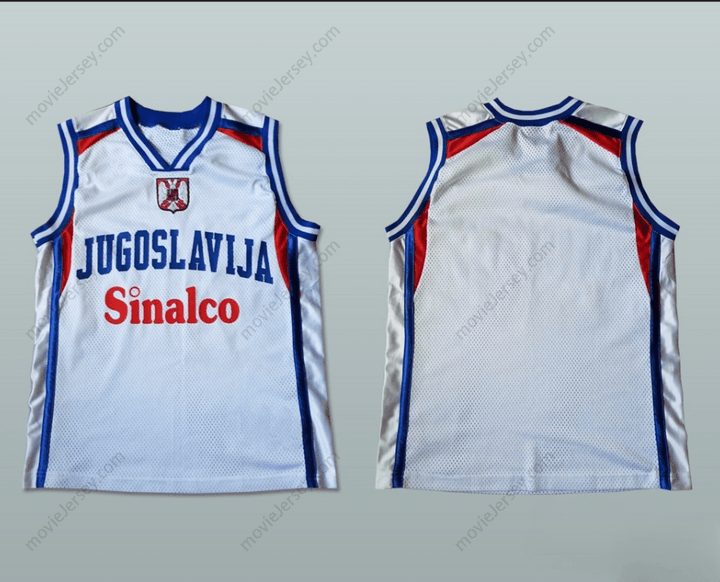 CUSTOM ANY Name Number YUGOSLAVIA BASKETBALL JERSEY STITCH SEWN ANY PLAYER OR NUMBER Top Stitched S-6XL