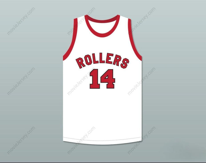 CUSTOM ANY Name Number GEORGE NOSTRAND 14 PROVIDENCE STEAMROLLERS WHITE BASKETBALL JERSEY 4 Top Stitched S-6XL