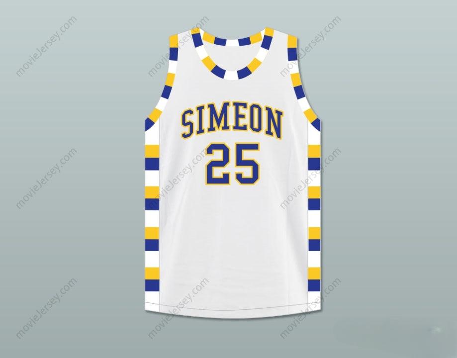 CUSTOM ANY Name Number BEN WILSON 25 SIMEON CAREER ACADEMY WOLVERINES WHITE BASKETBALL JERSEY 3 Top Stitched S-6XL