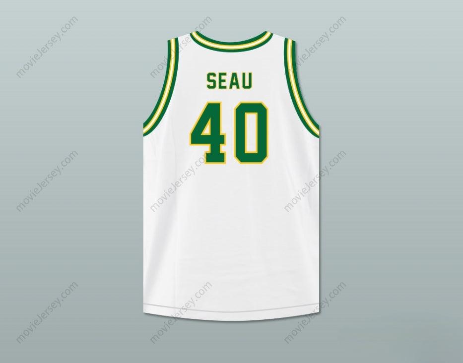 CUSTOM ANY Name Number JUNIOR SEAU 40 HIGH SCHOOL PIRATES WHITE BASKETBALL JERSEY Top Stitched S-6XL