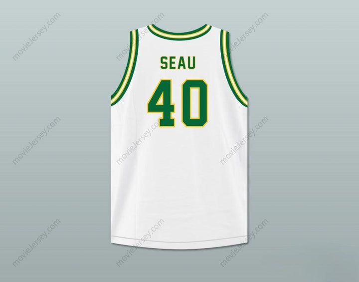 CUSTOM ANY Name Number JUNIOR SEAU 40 HIGH SCHOOL PIRATES WHITE BASKETBALL JERSEY Top Stitched S-6XL