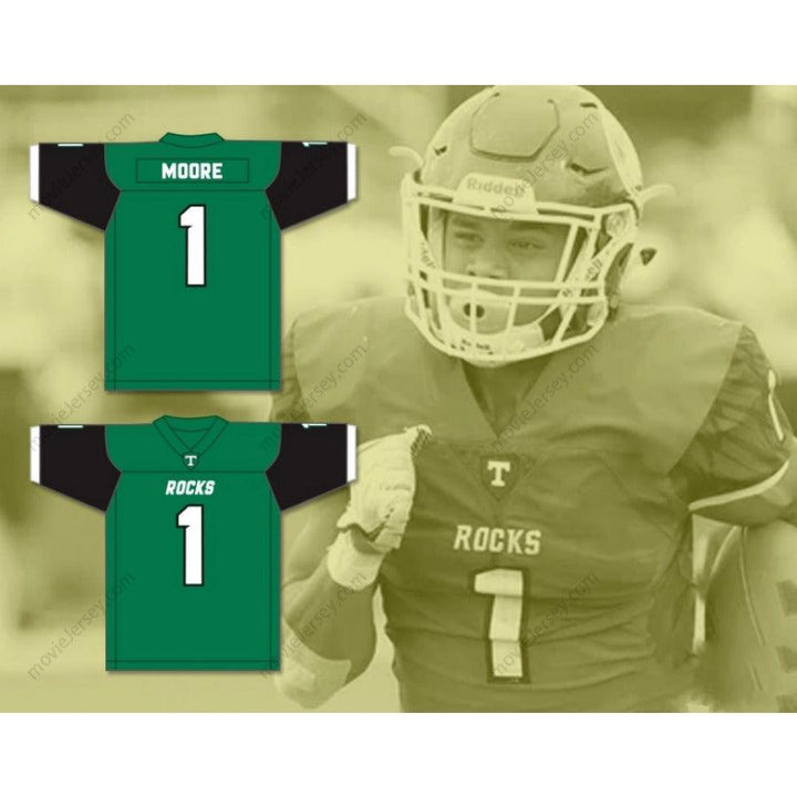 CUSTOM ANY Name Number RONDALE MOORE 1 TRINITY HIGH SCHOOL SHAMROCKS Football Jersey Top Stitched S-6XL