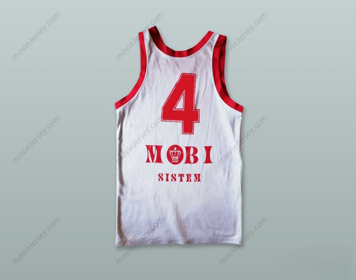 CUSTOM ANY Name Number KK CRVENA ZVEZDA 4 RED STAR YUGOSLAVIA WHITE BASKETBALL JERSEY Top Stitched S-6XL