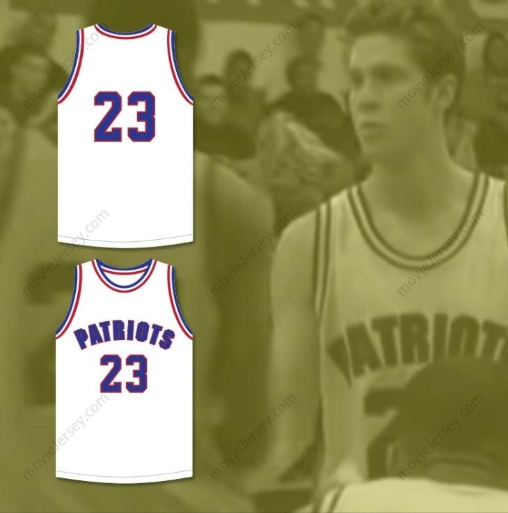 CUSTOM ANY Name Number NOAH GREGGORY 23 WILL FOSTER HIGH SCHOOL PATRIOTS WHITE BASKETBALL JERSEY THE RED SNEAKERS Top Stitched S-6XL