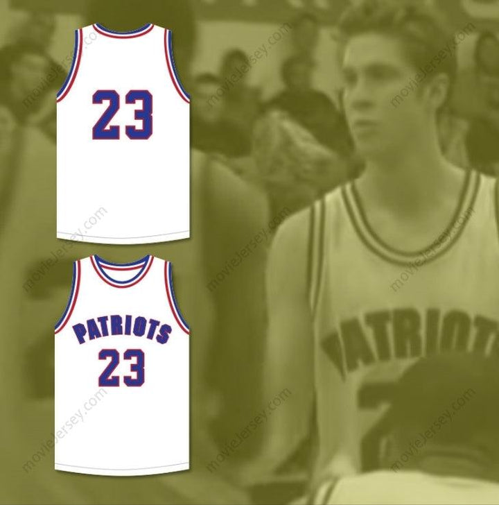 CUSTOM ANY Name Number NOAH GREGGORY 23 WILL FOSTER HIGH SCHOOL PATRIOTS WHITE BASKETBALL JERSEY THE RED SNEAKERS Top Stitched S-6XL