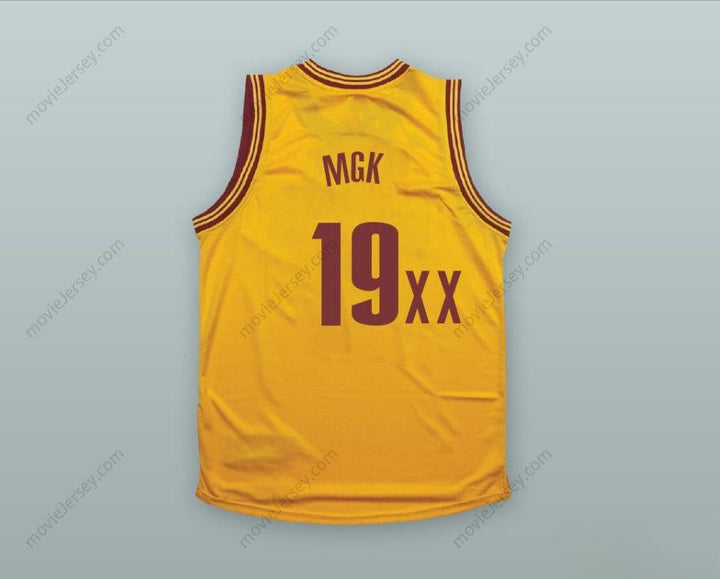 CUSTOM ANY Name Number MGK 19XX YELLOW BASKETBALL JERSEY Top Stitched S-6XL