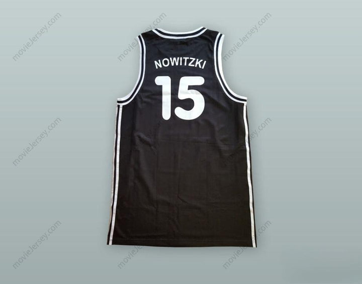 CUSTOM ANY Name Number DIRK NOWITZKI 15 GERMANY NATIONAL TEAM BLACK BASKETBALL JERSEY Top Stitched S-6XL