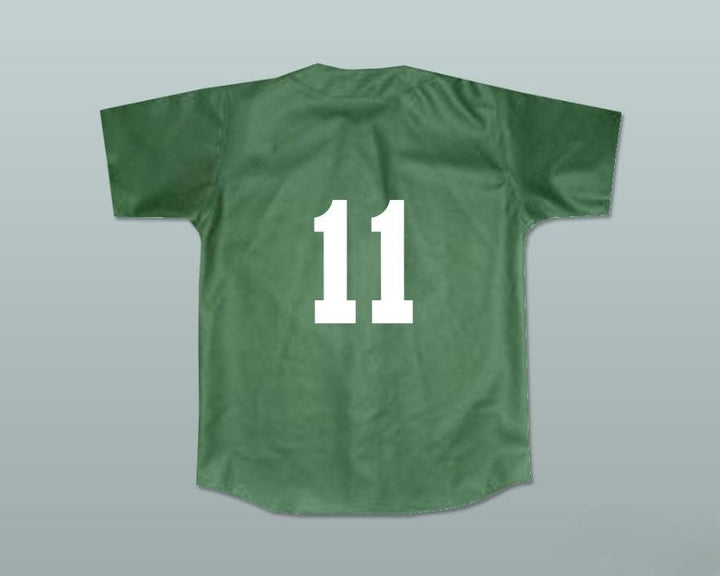 Custom Any Name Number JEFFERSON ALBERT TIBBS 11 KEKAMBAS BASEBALL JERSEY HARDBALL DARK GREEN NEW Top Stitched S-6XL
