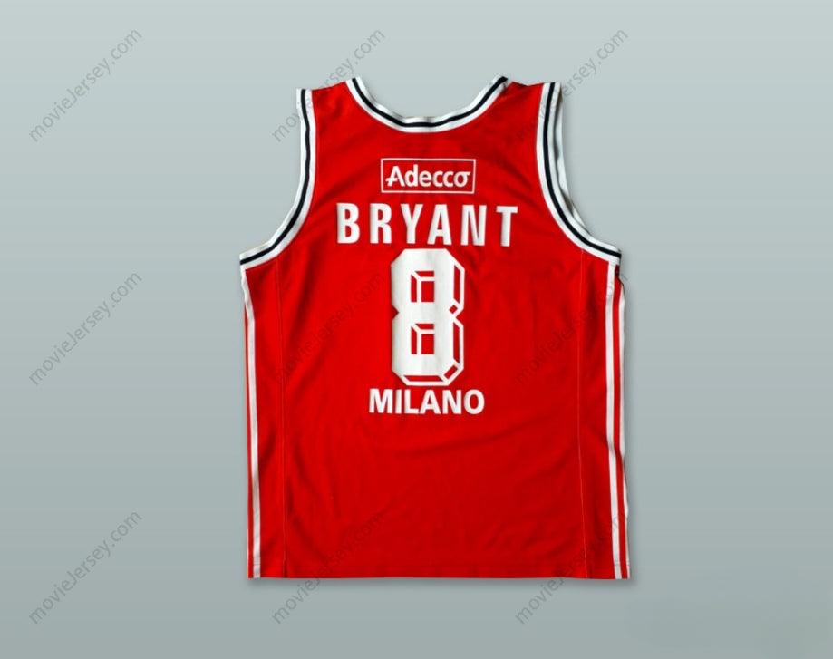 CUSTOM ANY Name Number KOBE BRYANT 8 OLIMPIA MILANO RED BASKETBALL JERSEY Top Stitched S-6XL