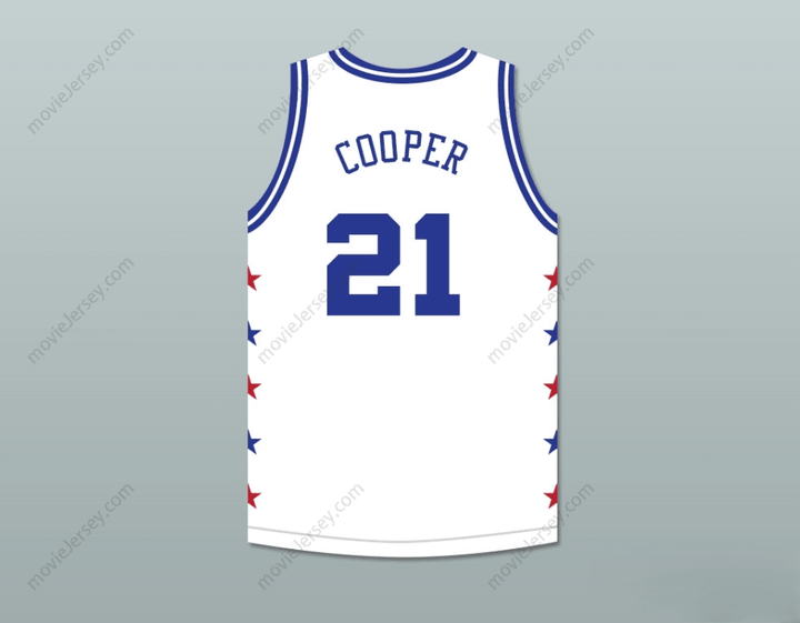 CUSTOM ANY Name Number MICHAEL COOPER 21 MAGIC JOHNSON ALL STAR GAME WHITE BASKETBALL JERSEY 1986 MIDSUMMER NIGHT'S MAGIC CHARITY EVENT Top Stitched S-6XL