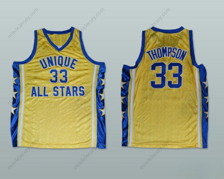 CUSTOM ANY Name Number DAVID SKYWALKER THOMPSON 33 UNIQUE ALL STARS YELLOW BASKETBALL JERSEY Top Stitched S-6XL