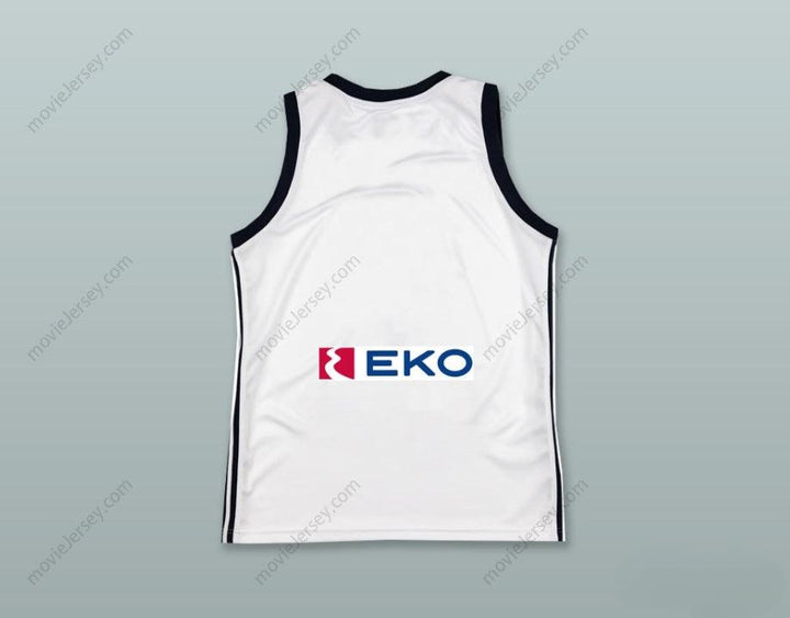 CUSTOM ANY Name Number GREECE NATIONAL TEAM WHITE BASKETBALL JERSEY Top Stitched S-6XL