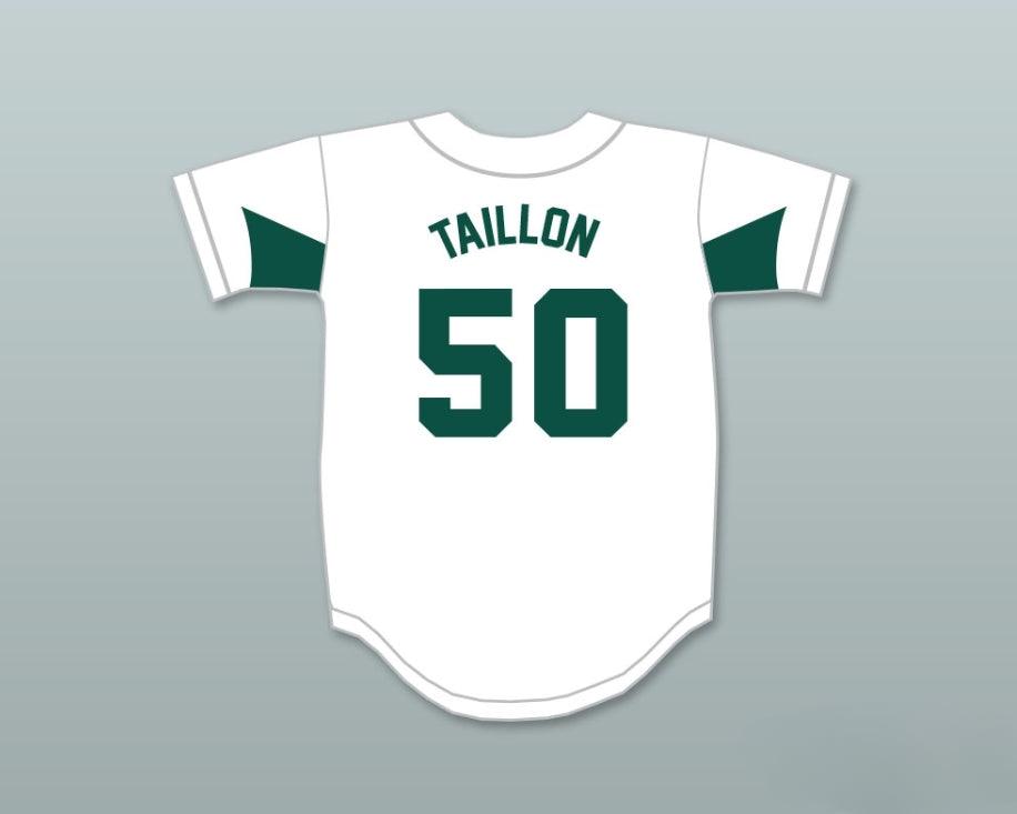 Custom Any Name Number JAMESON TAILLON 50 THE WOODLANDS HIGH SCHOOL HIGHLANDERS WHITE BASEBALL JERSEY 2 Top Stitched S-6XL
