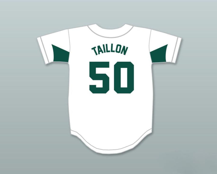 Custom Any Name Number JAMESON TAILLON 50 THE WOODLANDS HIGH SCHOOL HIGHLANDERS WHITE BASEBALL JERSEY 2 Top Stitched S-6XL