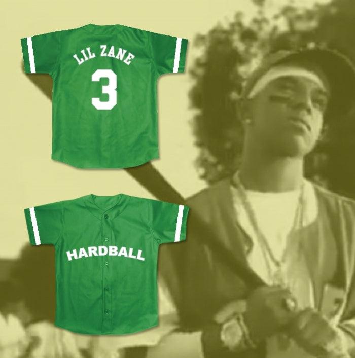 Custom Any Name Number LIL ZANE 3 HARDBALL BASEBALL JERSEY THEME SONG Top Stitched S-6XL