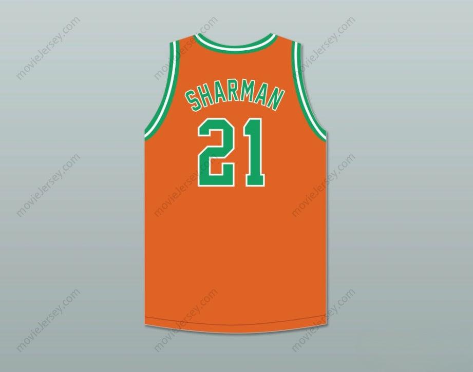 CUSTOM ANY Name Number BILL SHARMAN 21 PORTERVILLE HIGH SCHOOL PANTHERS ORANGE BASKETBALL JERSEY 2 Top Stitched S-6XL
