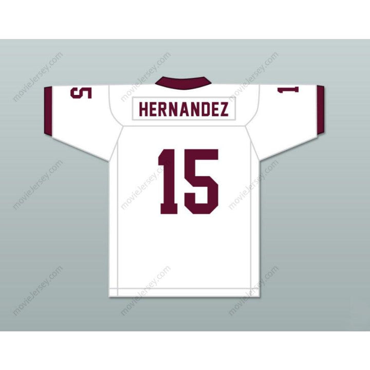 CUSTOM ANY Name Number CUSTOM AARON HERNANDEZ 15 BRISTOL CENTRAL RAMS MAROON FOOTBALL JERSEY VERSION Top Stitched S-6XL