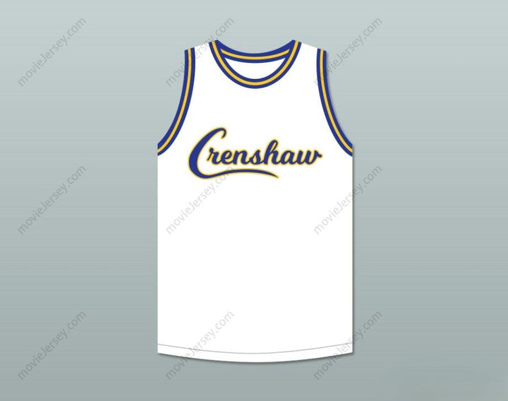 CUSTOM ANY Name Number NIPSEY HUSSLE 33 CRENSHAW WHITE BASKETBALL JERSEY Top Stitched S-6XL
