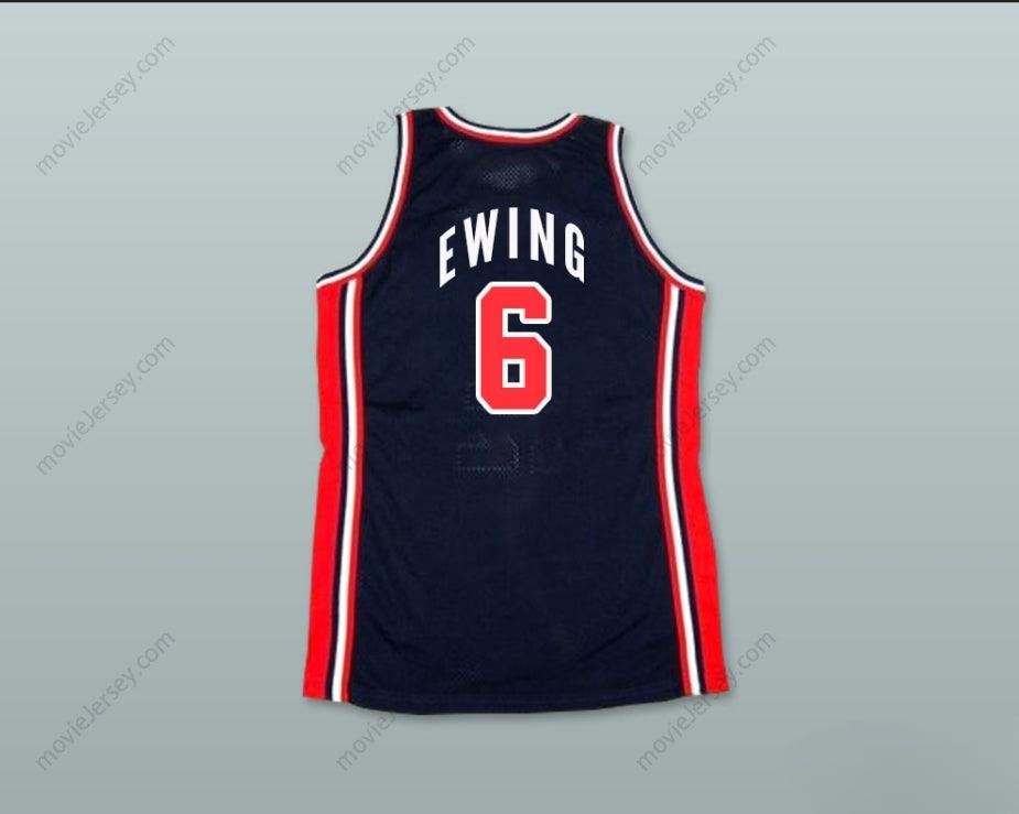 CUSTOM ANY Name Number 1992 PATRICK EWING 6 USA AWAY BASKETBALL JERSEY Top Stitched S-6XL