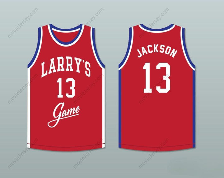 CUSTOM ANY Name Number MARK JACKSON 13 LARRY'S GAME RED BASKETBALL JERSEY 1988 CHARITY EVENT Top Stitched S-6XL