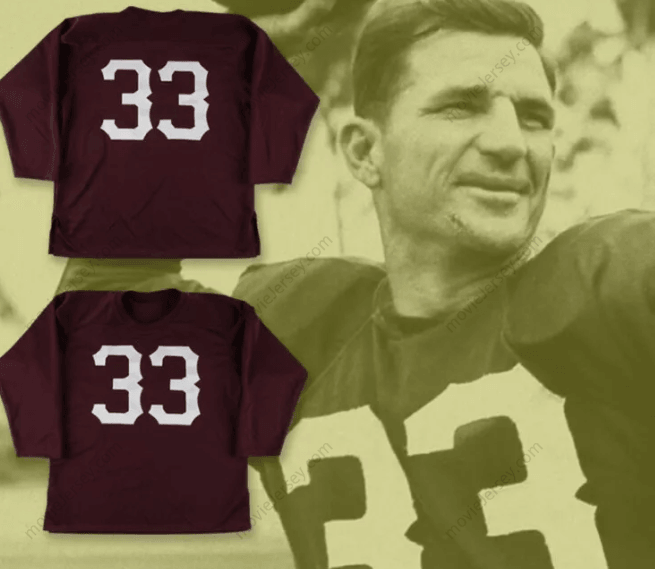 CUSTOM ANY Name NumberSAMMY BAUGH 33 WASHINGTON BURGUNDY LONG SLEEVE FOOTBALL JERSEY Top Stitched S-6XL
