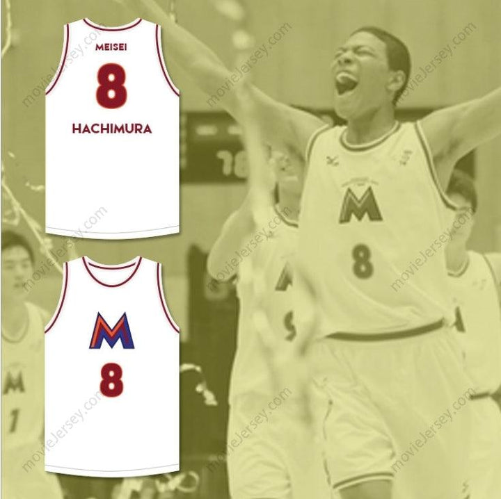 CUSTOM ANY Name Number RUI HACHIMURA 8 MEISEI HIGH SCHOOL WHITE BASKETBALL JERSEY 2 Top Stitched S-6XL