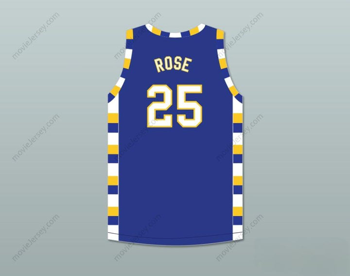 CUSTOM ANY Name Number DERRICK ROSE 25 SIMEON CAREER ACADEMY WOLVERINES ROYAL BLUE BASKETBALL JERSEY Top Stitched S-6XL
