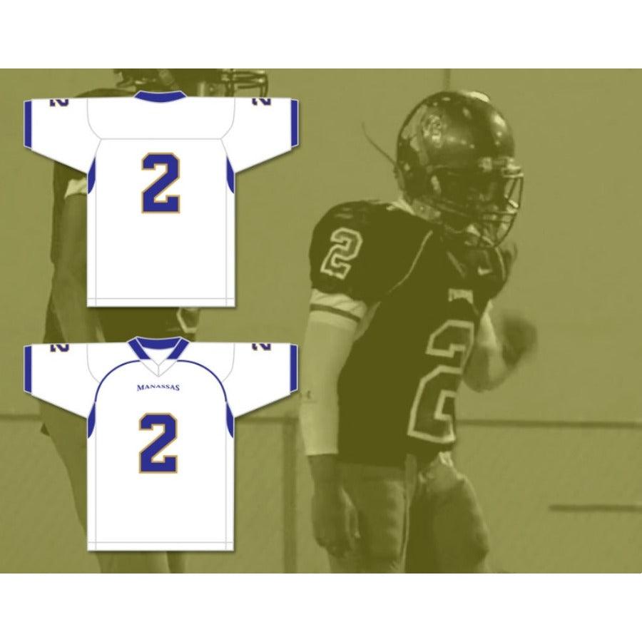 CUSTOM ANY Name Number PARKER 2 MANASSAS TIGERS HIGH SCHOOL Football Jersey Top Stitched S-6XL