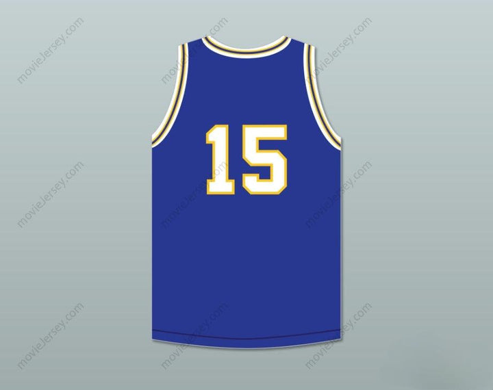 CUSTOM ANY Name Number JEFF HORNACEK 15 LYONS TOWNSHIP HIGH SCHOOL LIONS ROYAL BLUE BASKETBALL JERSEY 1 Top Stitched S-6XL