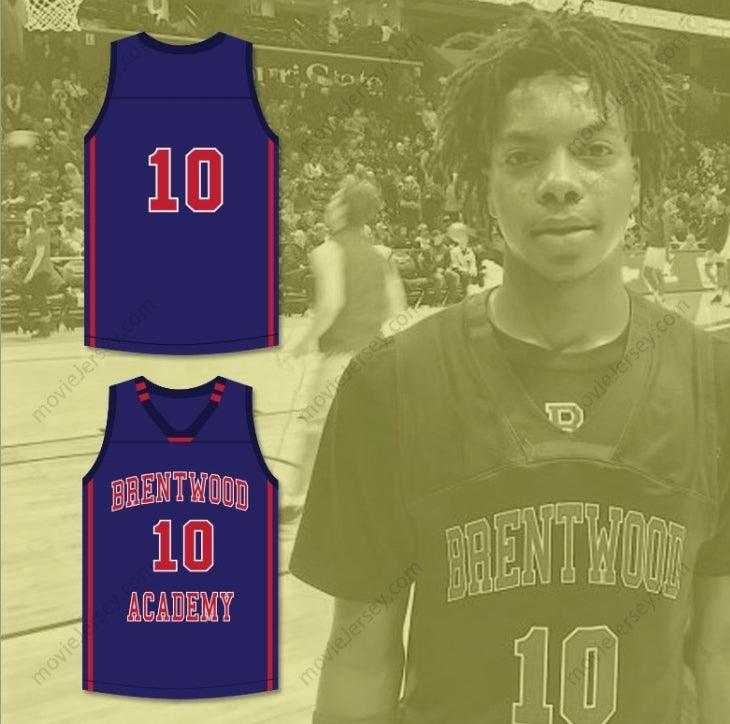 CUSTOM ANY Name Number DARIUS GARLAND 10  ACADEMY  DARK BLUE BASKETBALL JERSEY 1 Top Stitched S-6XL