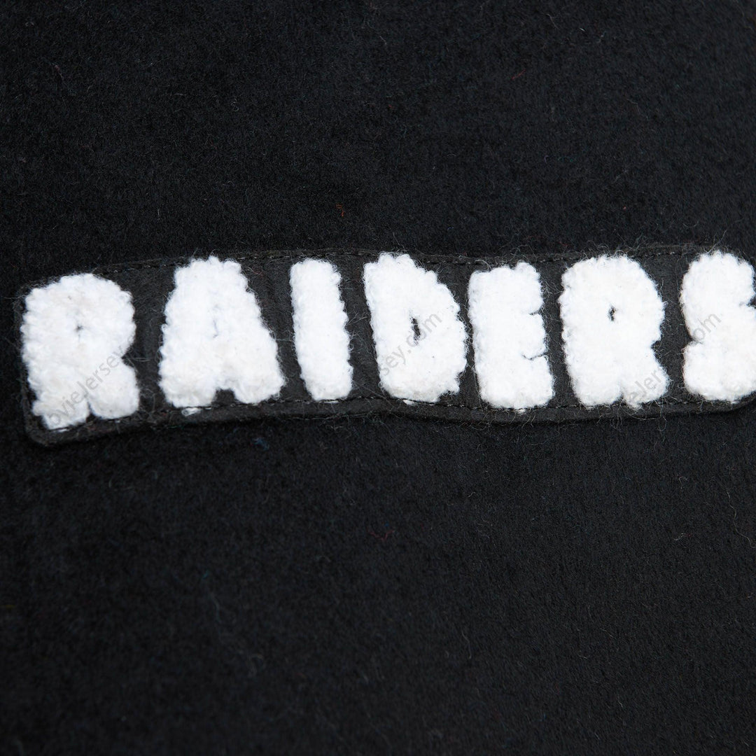 Mens Black Oakland Raiders Gridiron Classics Team Legacy Full-Snap Varsity Jacket