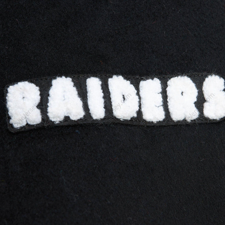 Mens Black Oakland Raiders Gridiron Classics Team Legacy Full-Snap Varsity Jacket