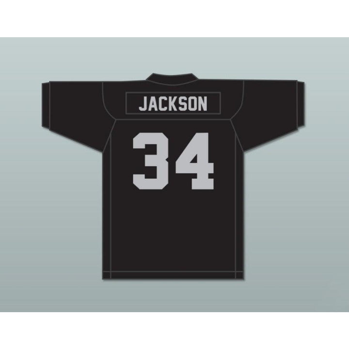 CUSTOM ANY Name Number BO JACKSON 34 BO BLACK FOOTBALL JERSEY All Stitched S-6XL