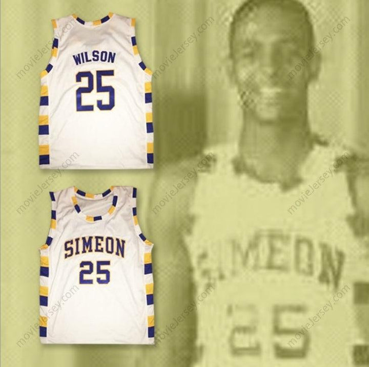 CUSTOM ANY Name Number  BEN WILSON 25 SIMEON CAREER ACADEMY WOLVERINES WHITE BASKETBALL JERSEY Top Stitched S-6XL