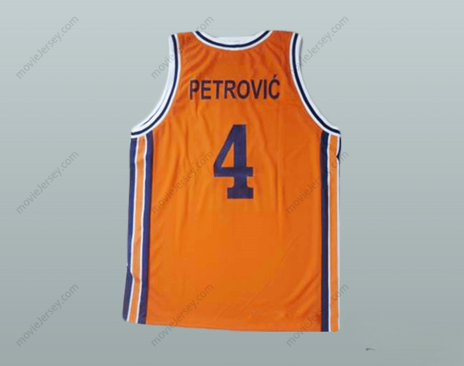 CUSTOM ANY Name Number DRAZEN PETROVIC RETRO EUROPEAN BASKETBALL JERSEY Top Stitched S-6XL