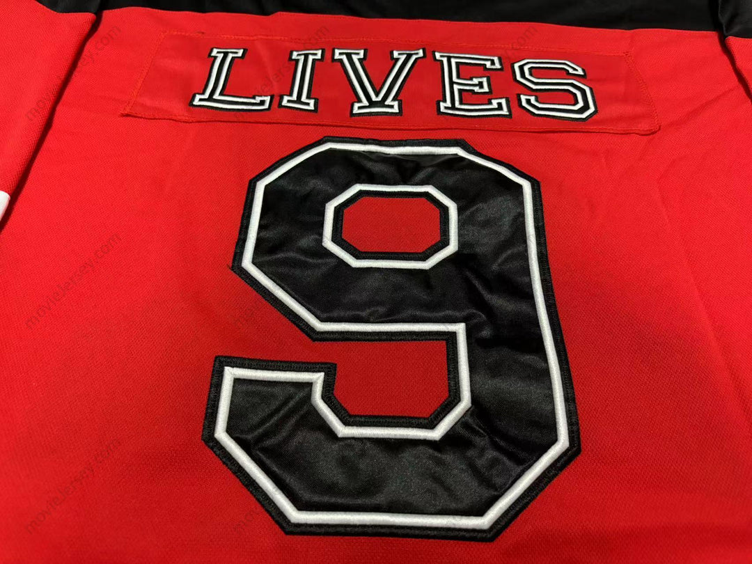 Custom Any Name Number AEROSMITH 9 LIVES RED HOCKEY JERSEY Stitched Top Stitched S-6XL
