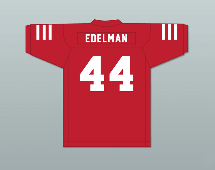 CUSTOM ANY Name Number JULIAN EDELMAN 44 REDWOOD CITY  RED FOOTBALL JERSEY Top Stitched S-6XL
