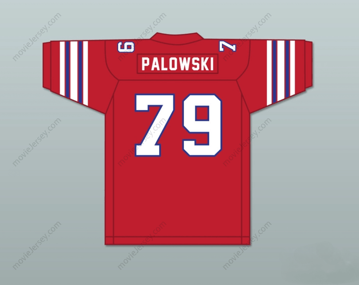 CUSTOM ANY Name Number FRED PALOWSKI 79 ADAMS COLLEGE ATOMS RED FOOTBALL JERSEY REVENGE OF THE NERDS Top Stitched S-6XL